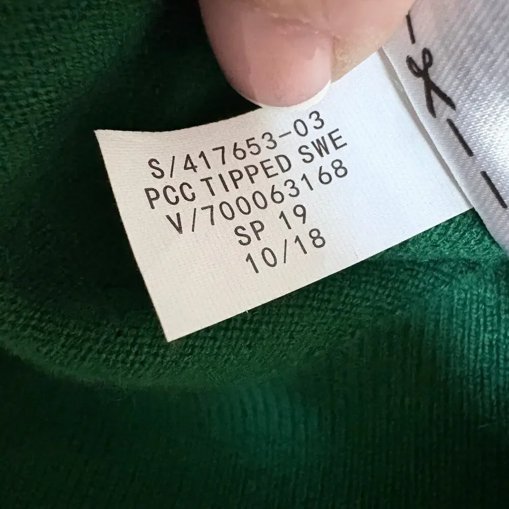 VTG Banana Republic Kelly Green Cashmere blend Sweater Mens XL Oldmoney